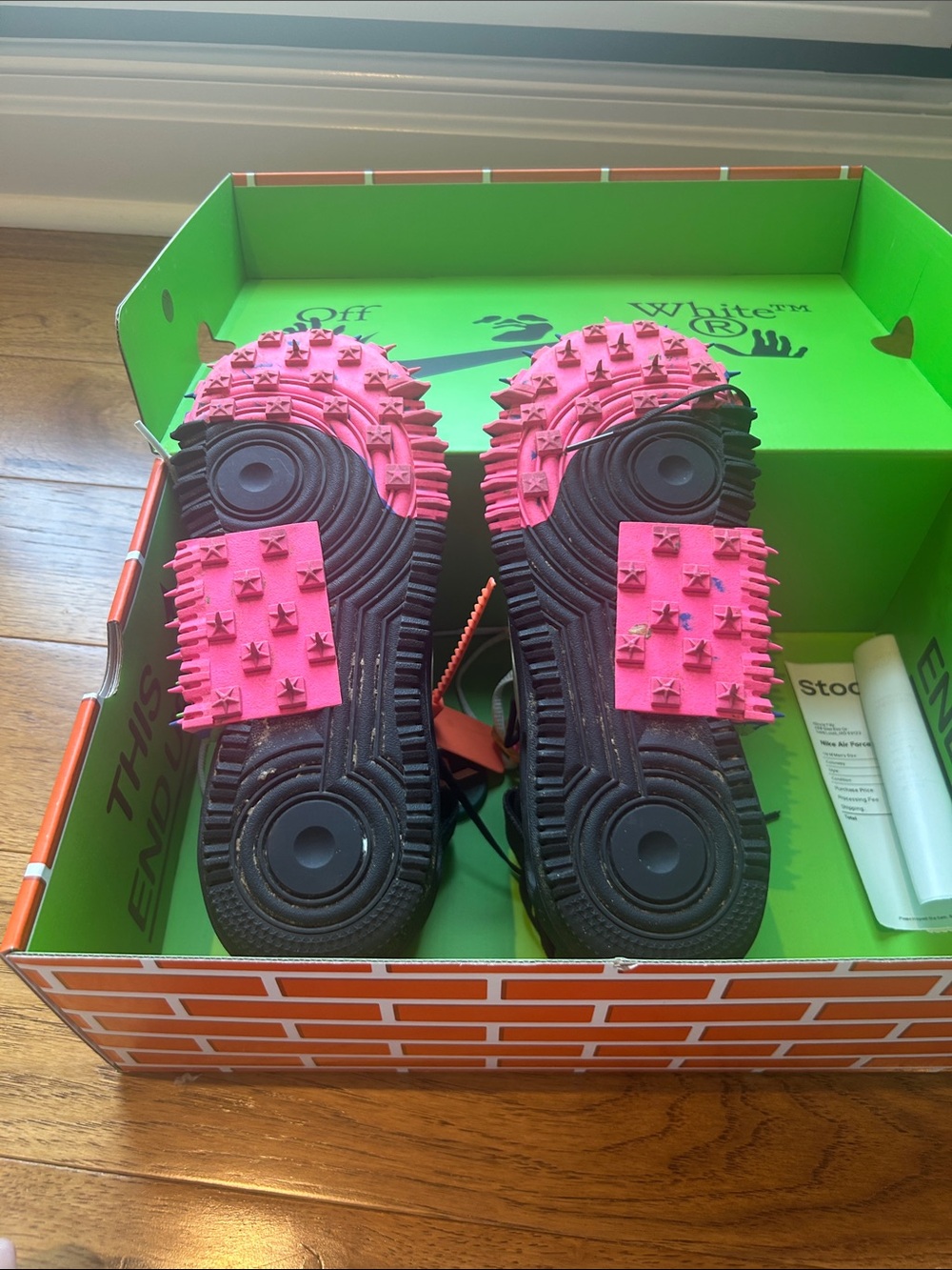 Off-White Kids Black Sneakers with Multicolor Sole Accents - Picture 3 of 11